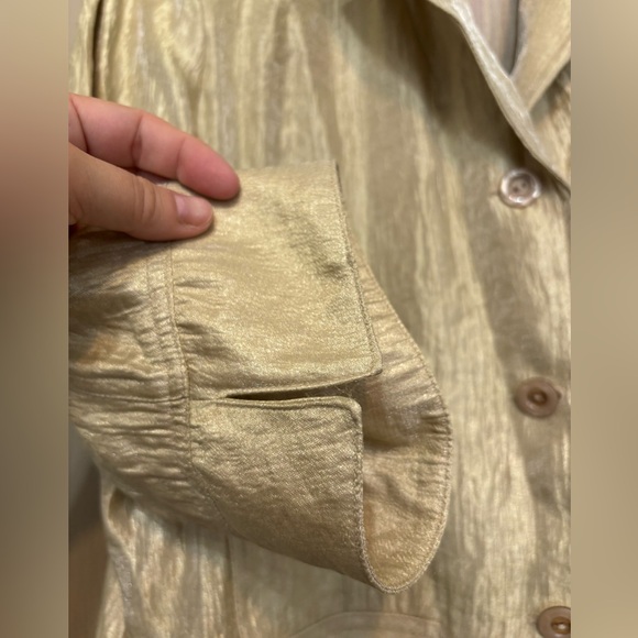 TANJAY Vintage Gold Metallic Sheen Blazer - Picture 2 of 6